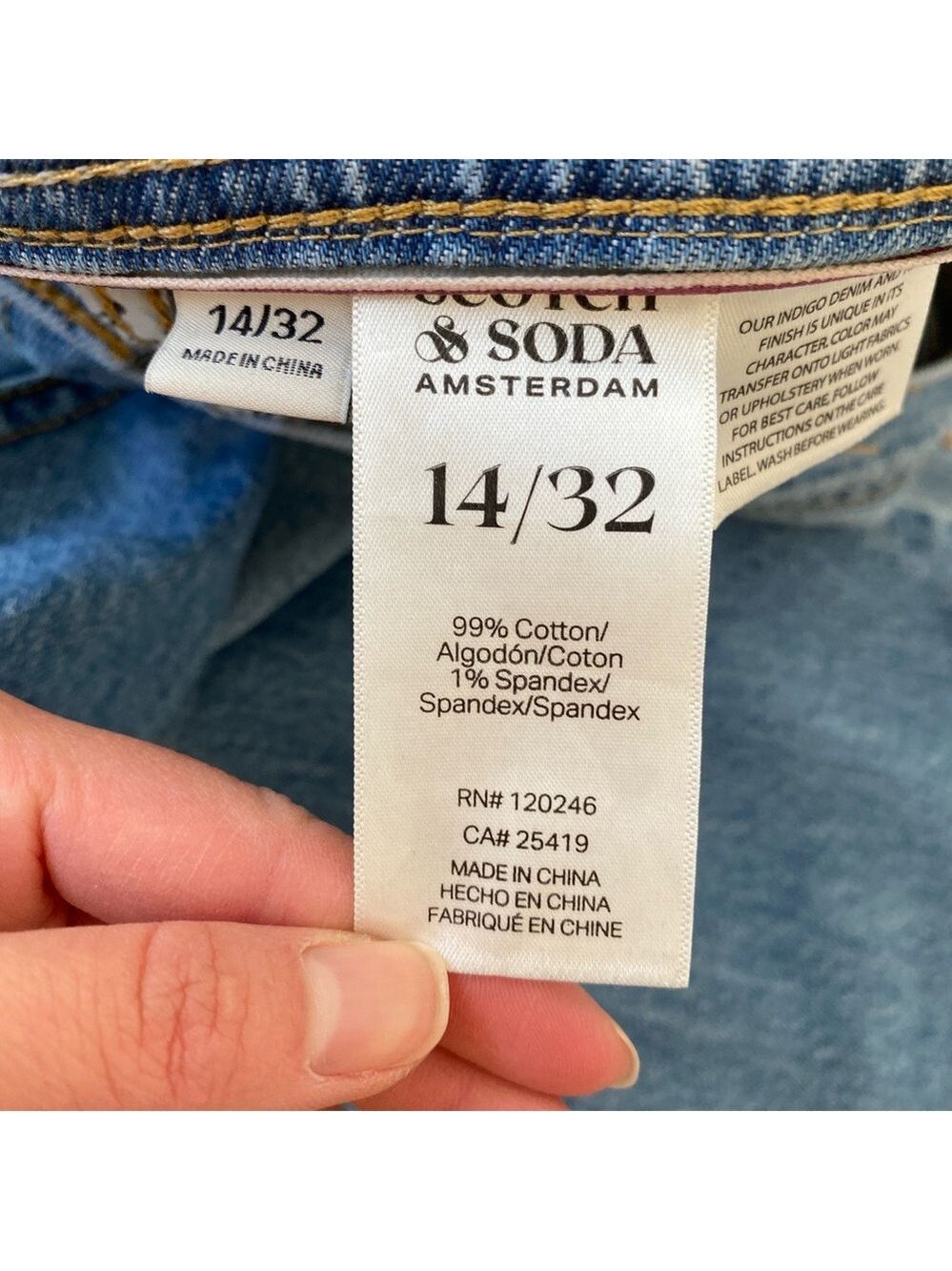 Scotch & Soda The Daze Wide Leg High Rise Jeans Blue Sz 32 - Picture 8 of 12